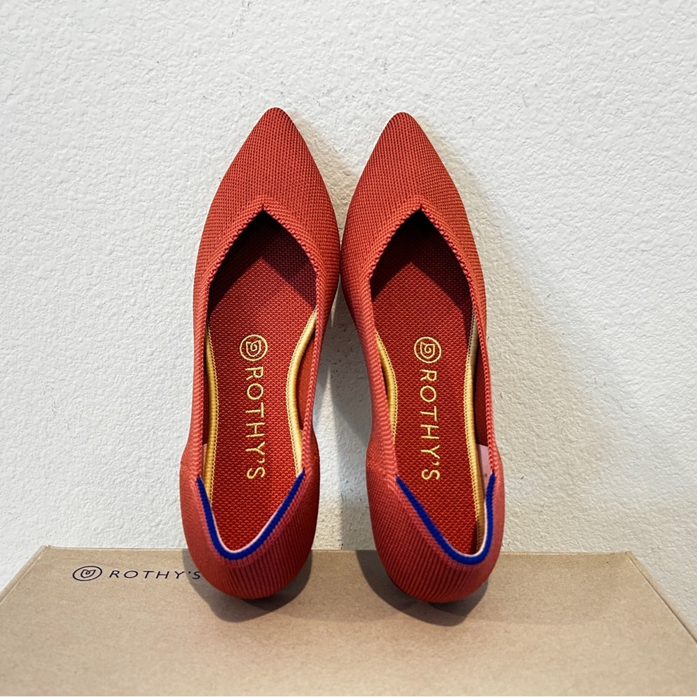 Rothy's The Point Flats in Copper, Size 7.5, New in Box - Picture 2 of 8